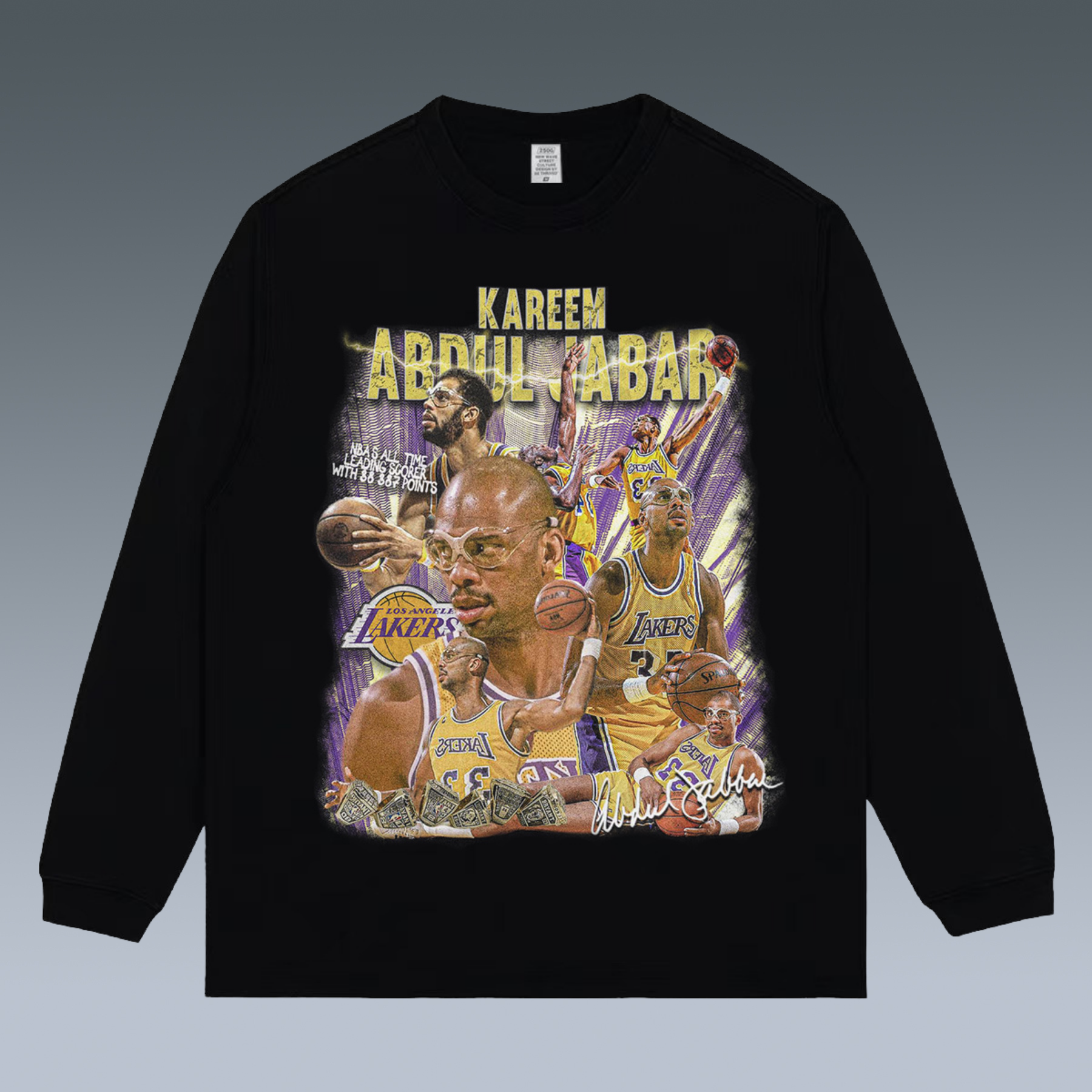 VINTAGE LONG SLEEVE TEE | KAREEM ABDUL-JABBAR(SKYHOOK)