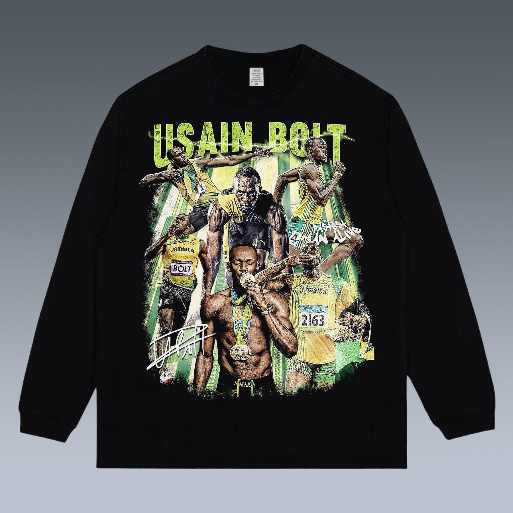 VINTAGE LONG SLEEVE TEE | USAIN ST LEO BOLT