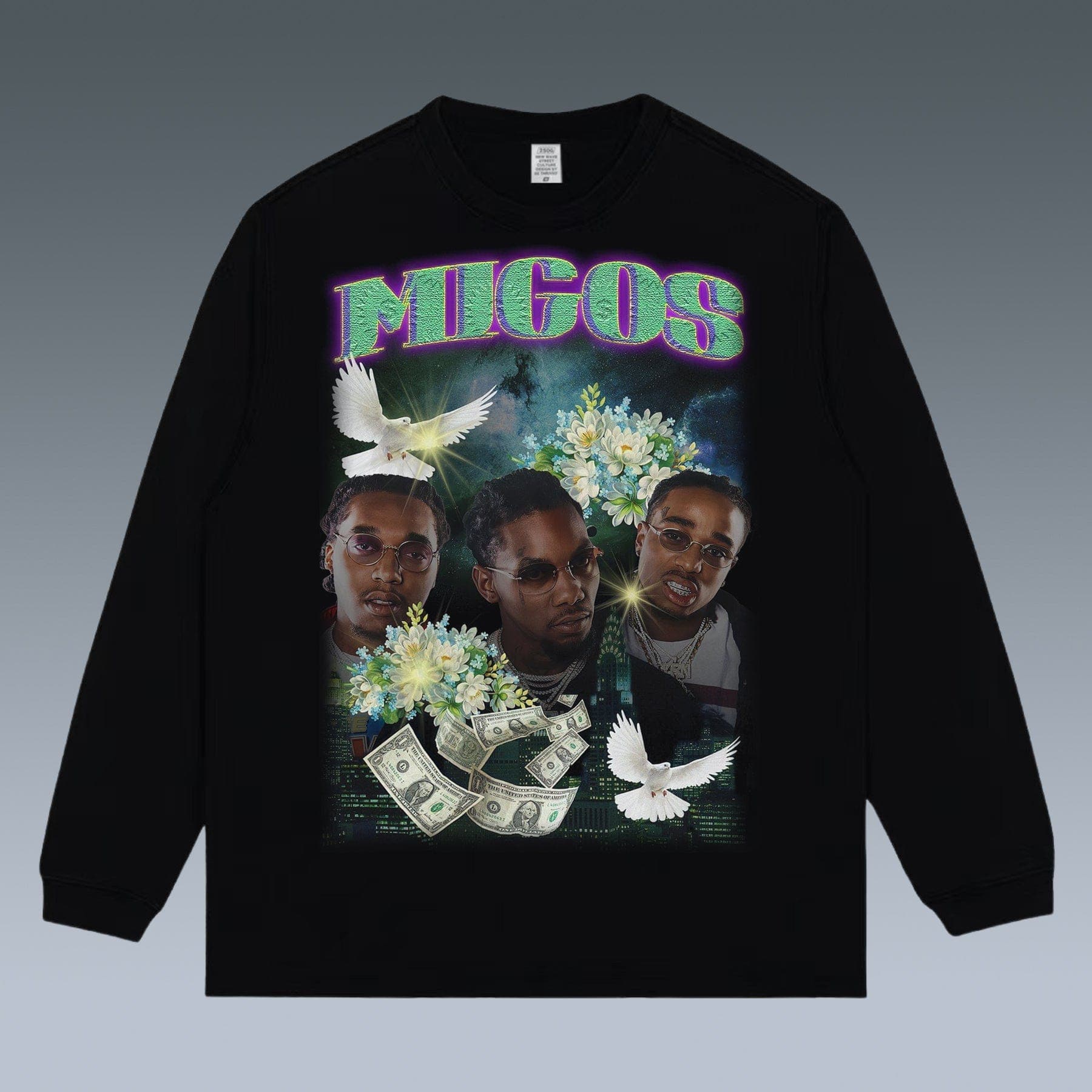 VINTAGE LONG SLEEVE TEE | TAKEOFF& MIGOS