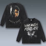 VINTAGE LONG SLEEVE TEE | WAKANDA FOREVER- BLACK PANTHER