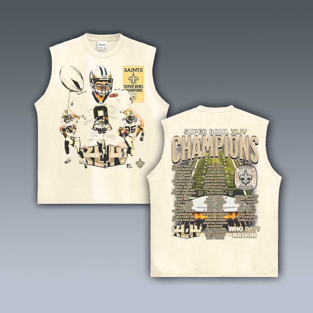 VINTAGE TANK TOP | SUPER BOWL XLIV CHAMPS SAINTS