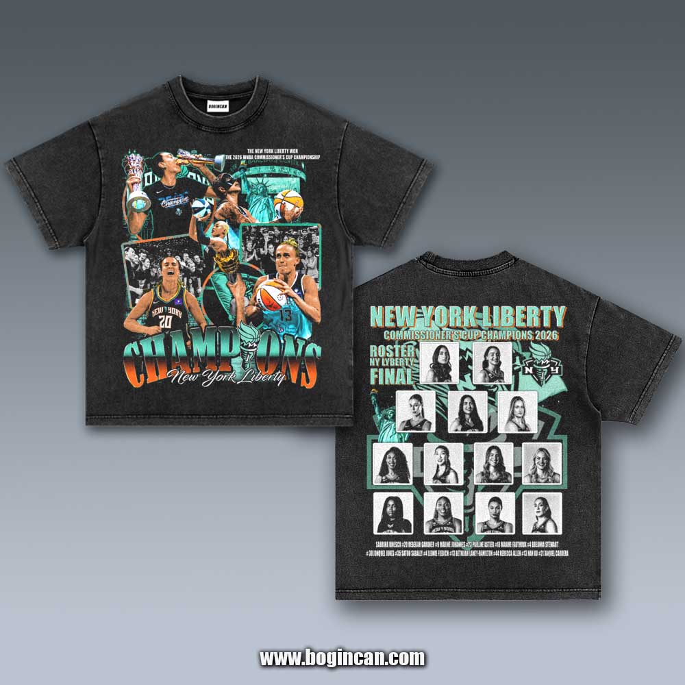 VINTAGE TEE | NEW YORK LIBERTY 2026 WNBA COMMISSIONER'S CUP 7.8