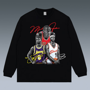 VINTAGE LONG SLEEVE TEE | KOBE& MICHAEL JORDAN& LEBRON JAMES