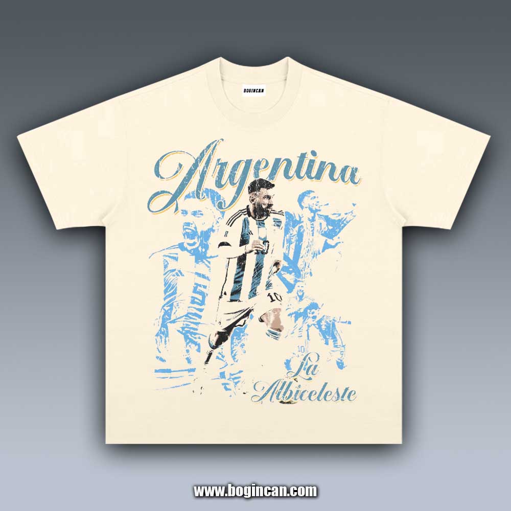 VINTAGE TEE | MESSI ARGENTINA 2026 WORLD CUP 6.8
