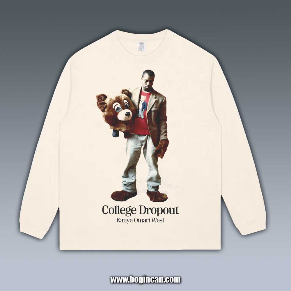 VINTAGE LONG SLEEVE TEE | KANYE COLLEGE DROPOUT 3.25