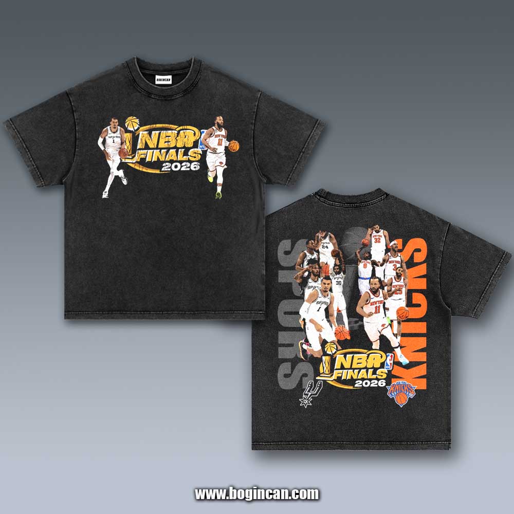 VINTAGE TEE | 2026 NBA FINALS SPURS VS KNICKS 6.4