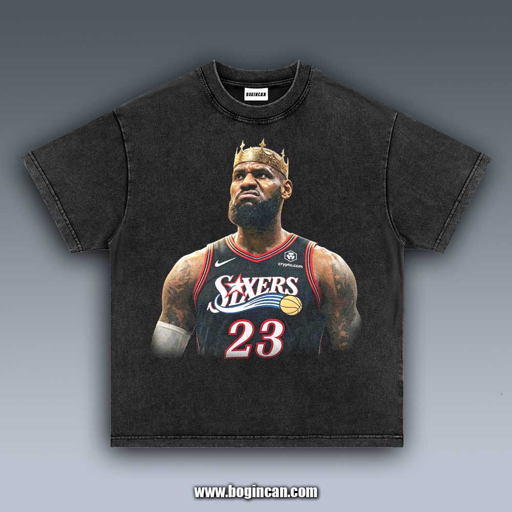VINTAGE TEE | SIXERS KING JAMES 8.29