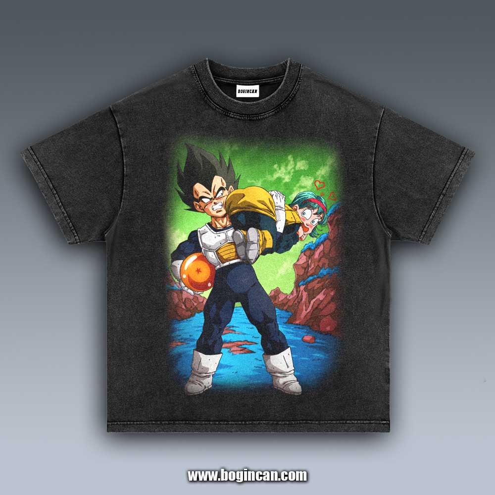 VINTAGE TEE | VEGETA AND BULMA