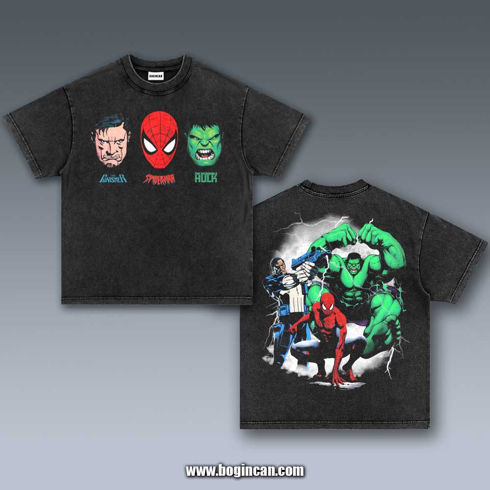 VINTAGE TEE | 3 HEROES SPIDERMAN