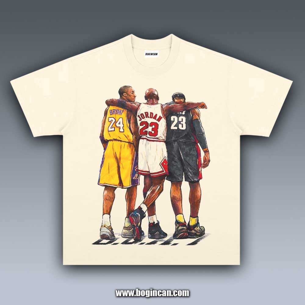 VINTAGE TEE | KOBE AND JORDAN AND JAMES V9.8