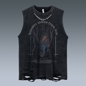 VINTAGE VEST | DISASTER COMES FROM LIES