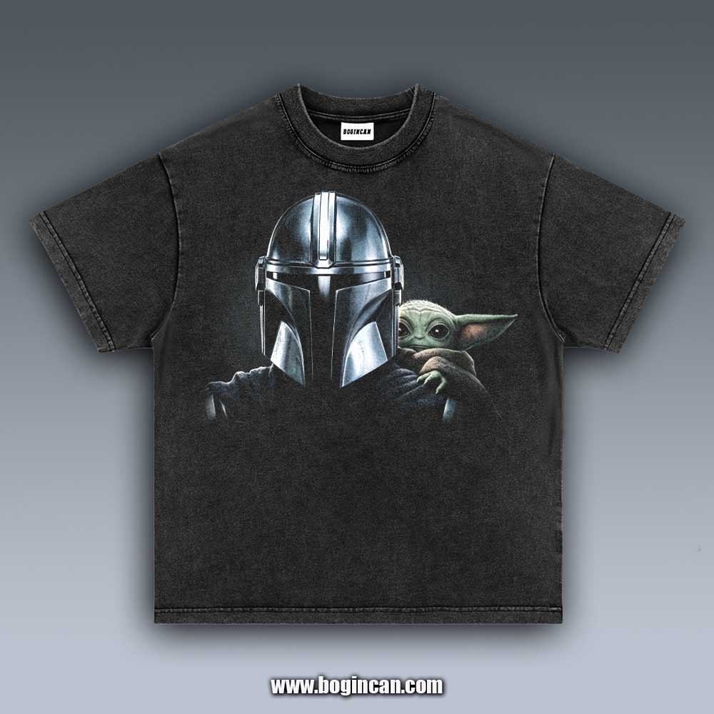 VINTAGE TEE | MANDALORIAN AND GOGRU