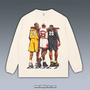 VINTAGE LONG SLEEVE TEE | KOBE AND JORDAN AND JAMES V9.8
