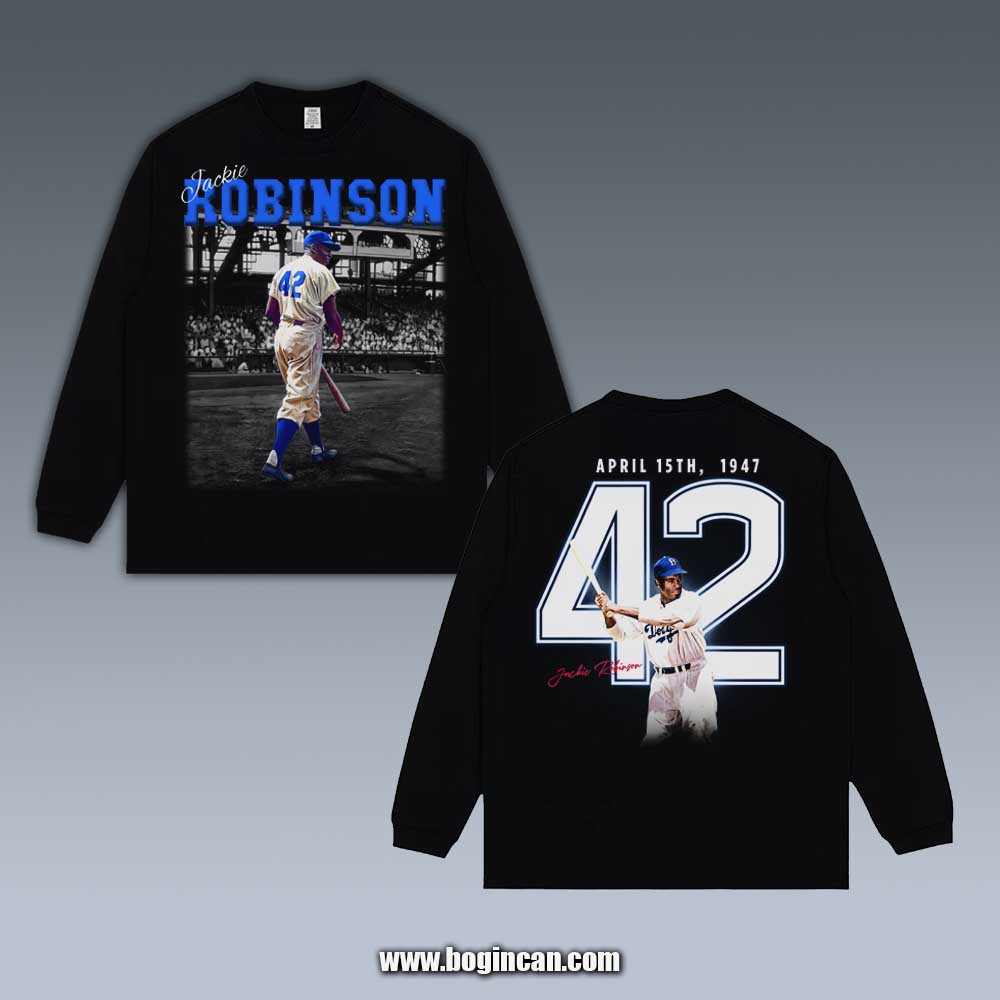 VINTAGE LONG SLEEVE TEE | JACKIE ROBINSON