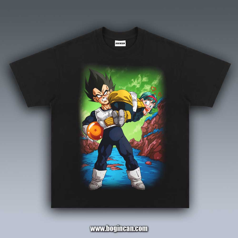 VINTAGE TEE | VEGETA AND BULMA