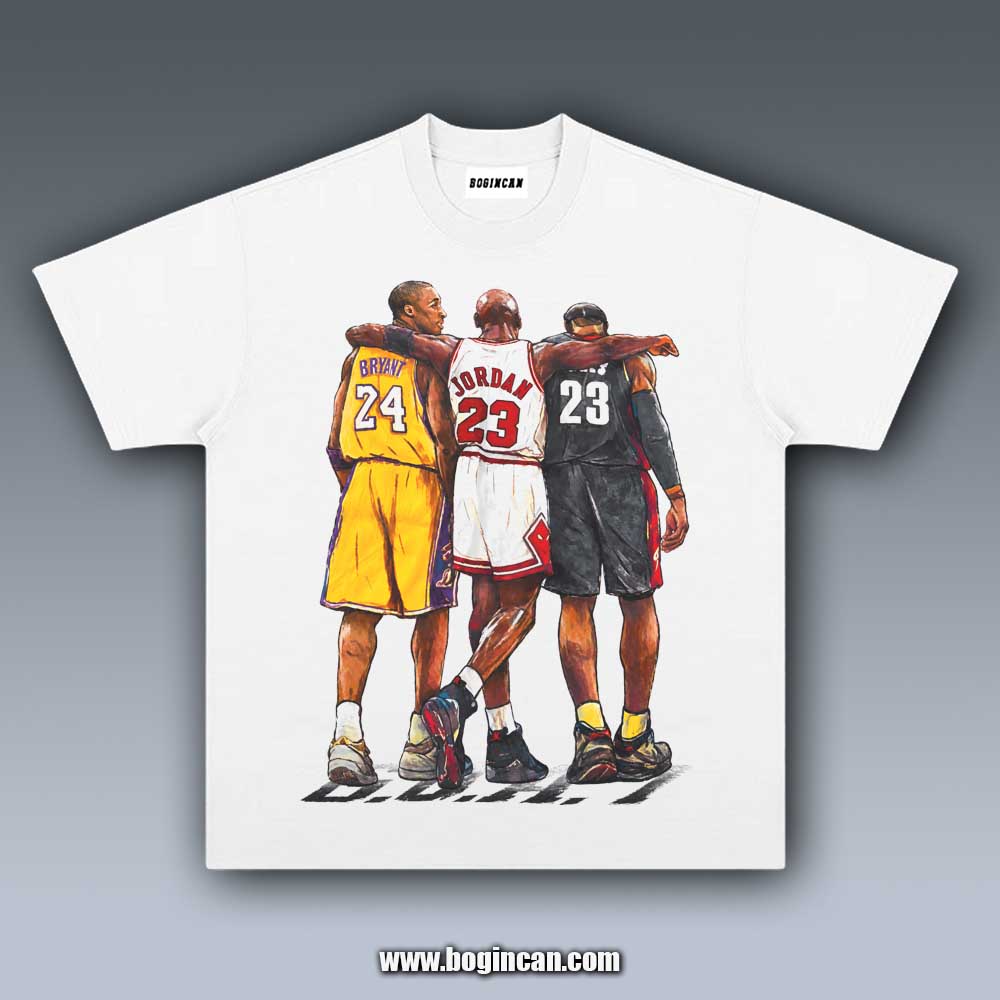 VINTAGE TEE | KOBE AND JORDAN AND JAMES V9.8
