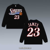 VINTAGE LONG SLEEVE TEE | LEBRON JAMES 76ERS 7.27.3