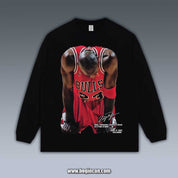 VINTAGE LONG SLEEVE TEE | 1997 NBA FINALS G5 MICHAEL JORDAN FLU GAME V1