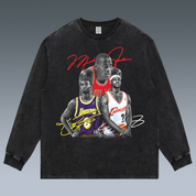 VINTAGE LONG SLEEVE TEE | KOBE& MICHAEL JORDAN& LEBRON JAMES