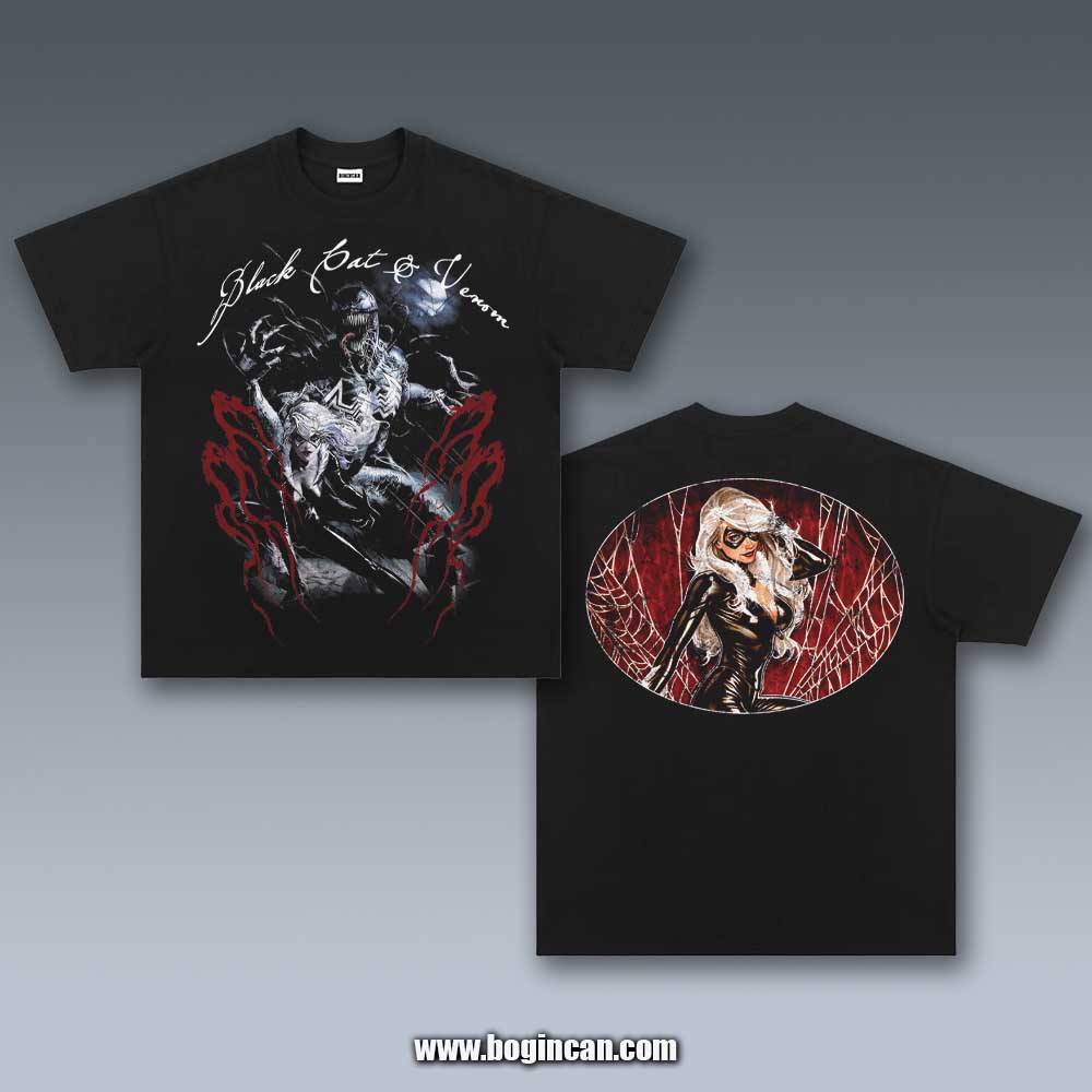 VINTAGE TEE | BLACK CAT & VENOM 3.25