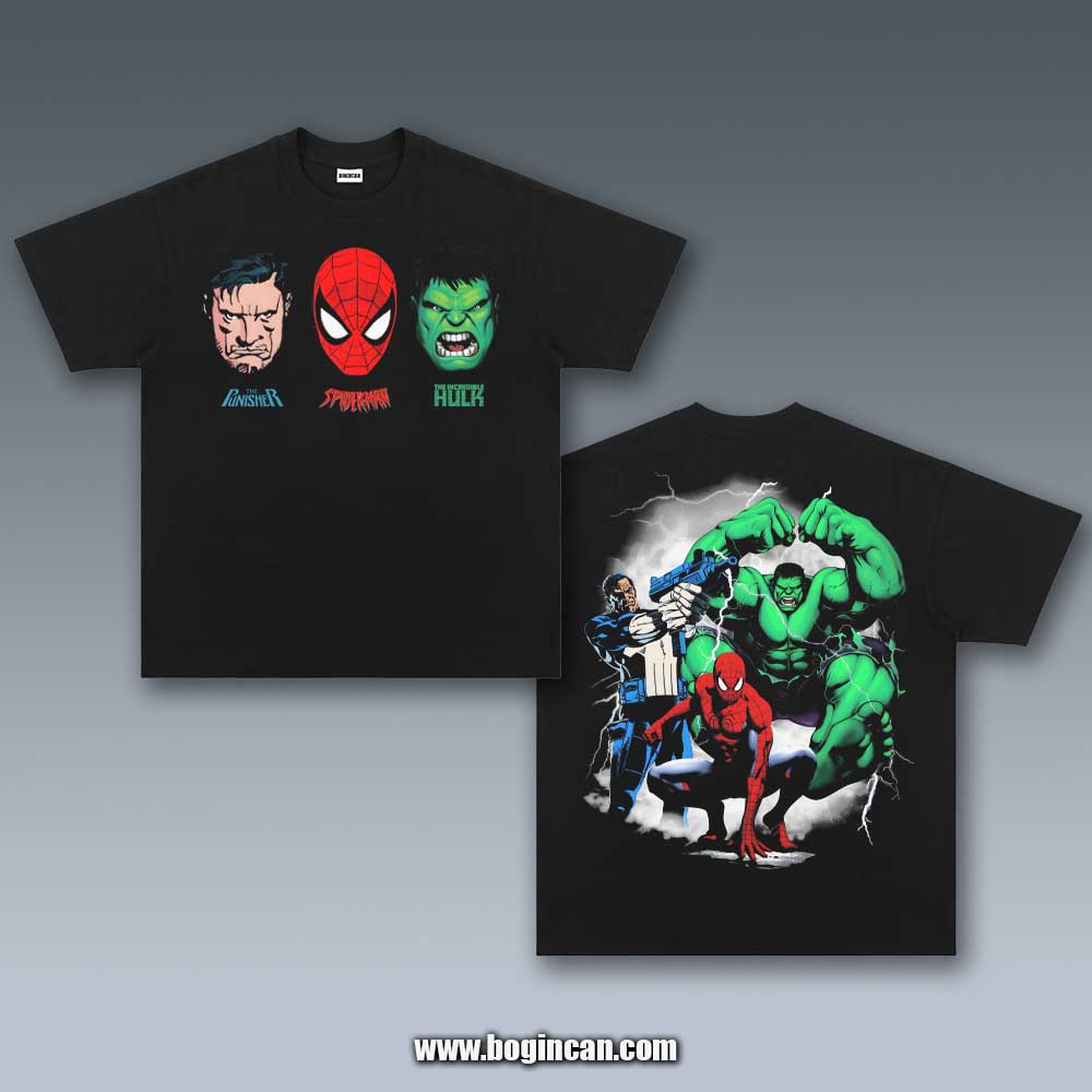 VINTAGE TEE | 3 HEROES SPIDERMAN