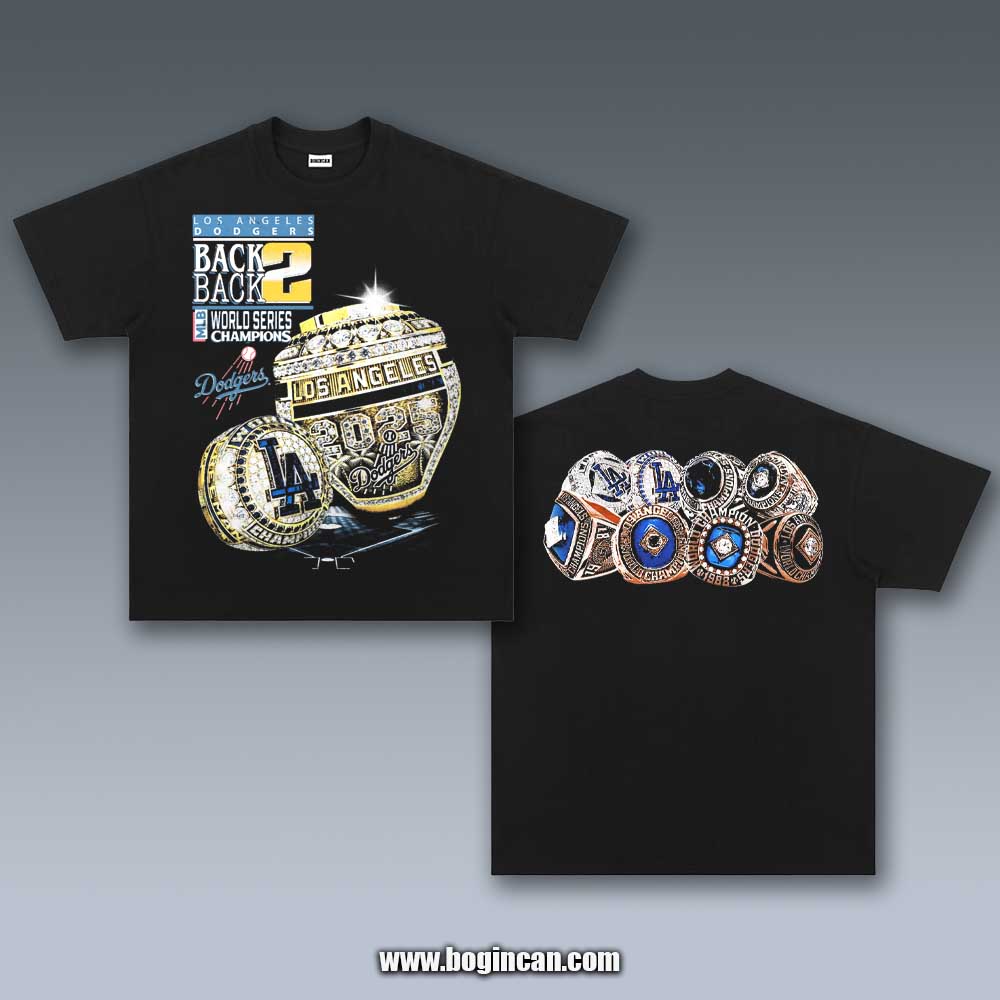 VINTAGE TEE | 2025 DODGERS CHAMPIONS V9