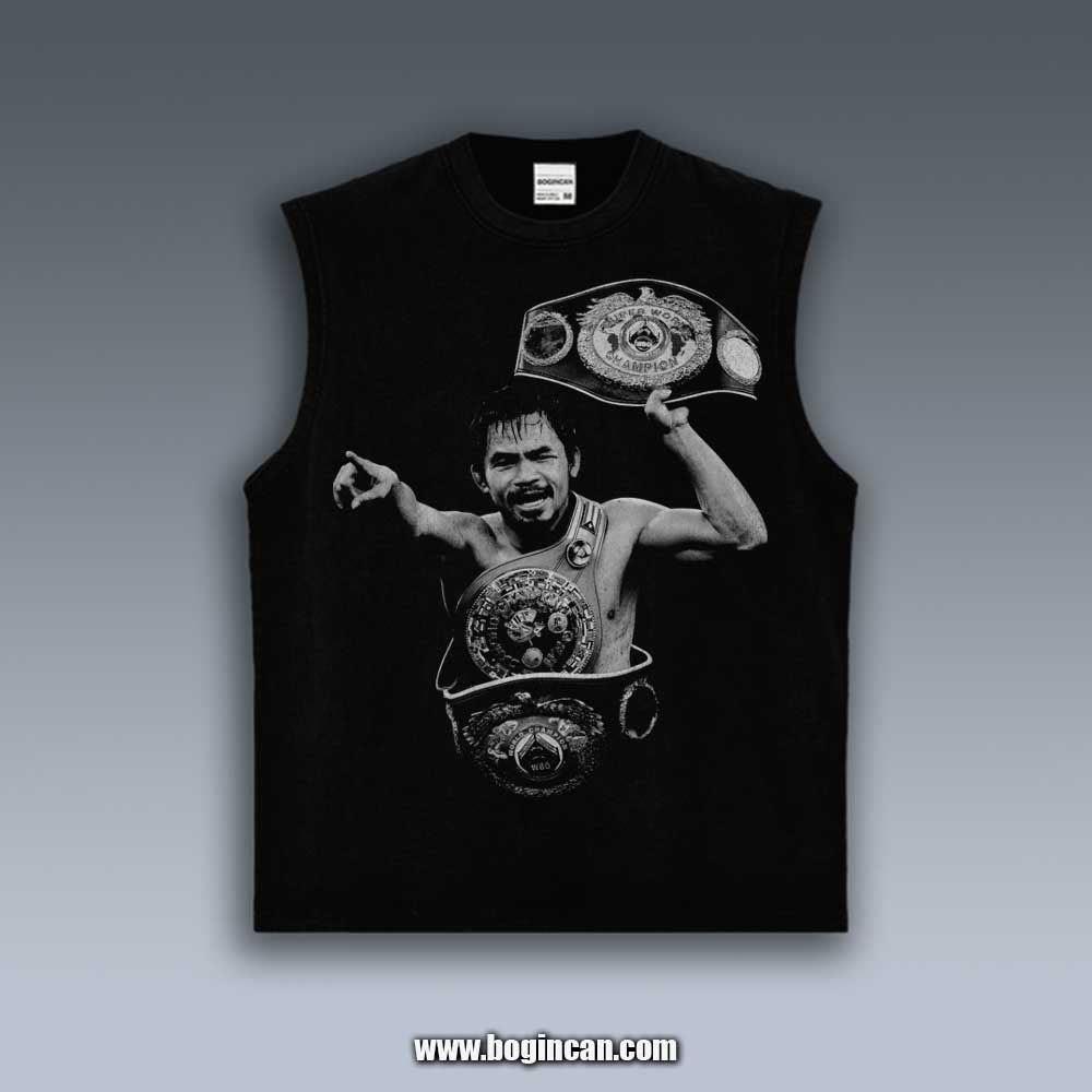 VINTAGE TANK TOP | MANNY PACQUIAO WORLD CHAMPION 3.25