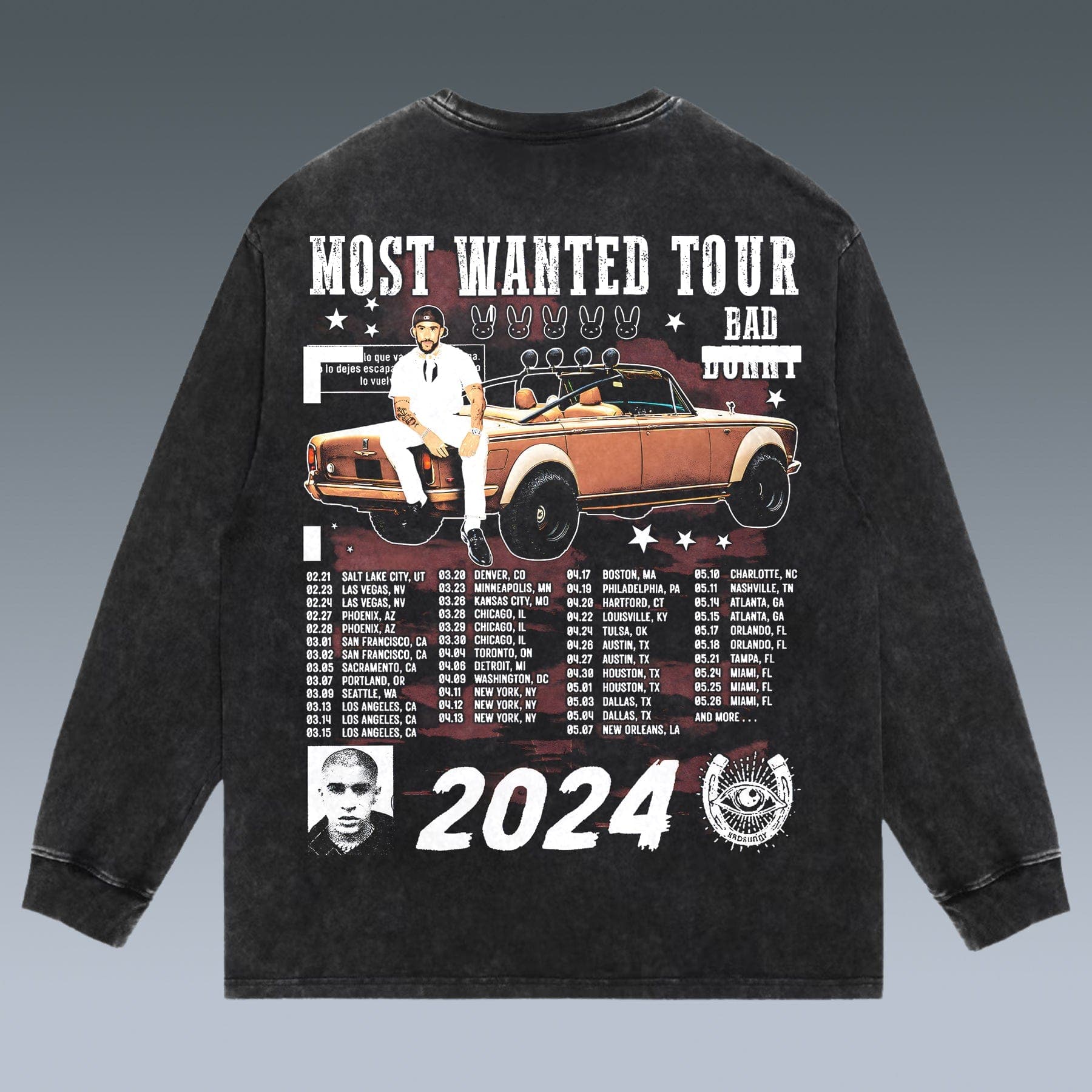 VINTAGE LONG SLEEVE TEE | BAD BUNNY
