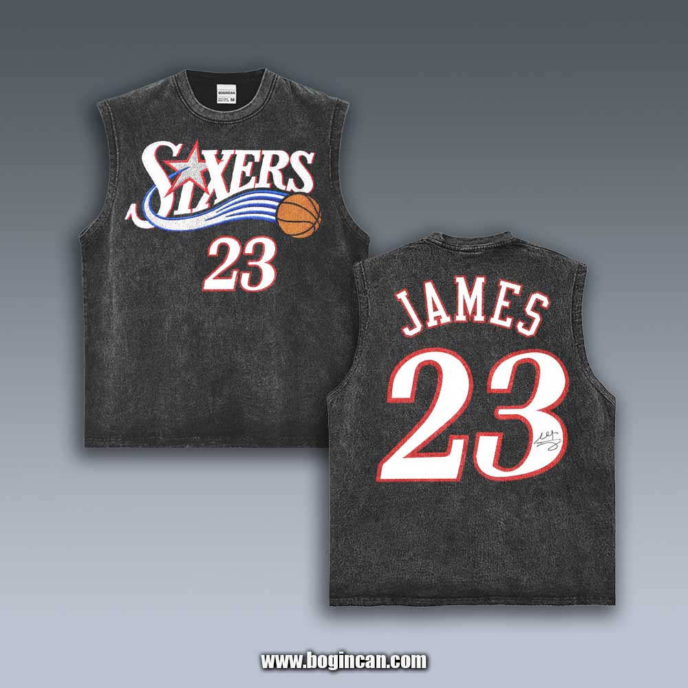VINTAGE TANK TOP | LEBRON JAMES 76ERS 7.27.3