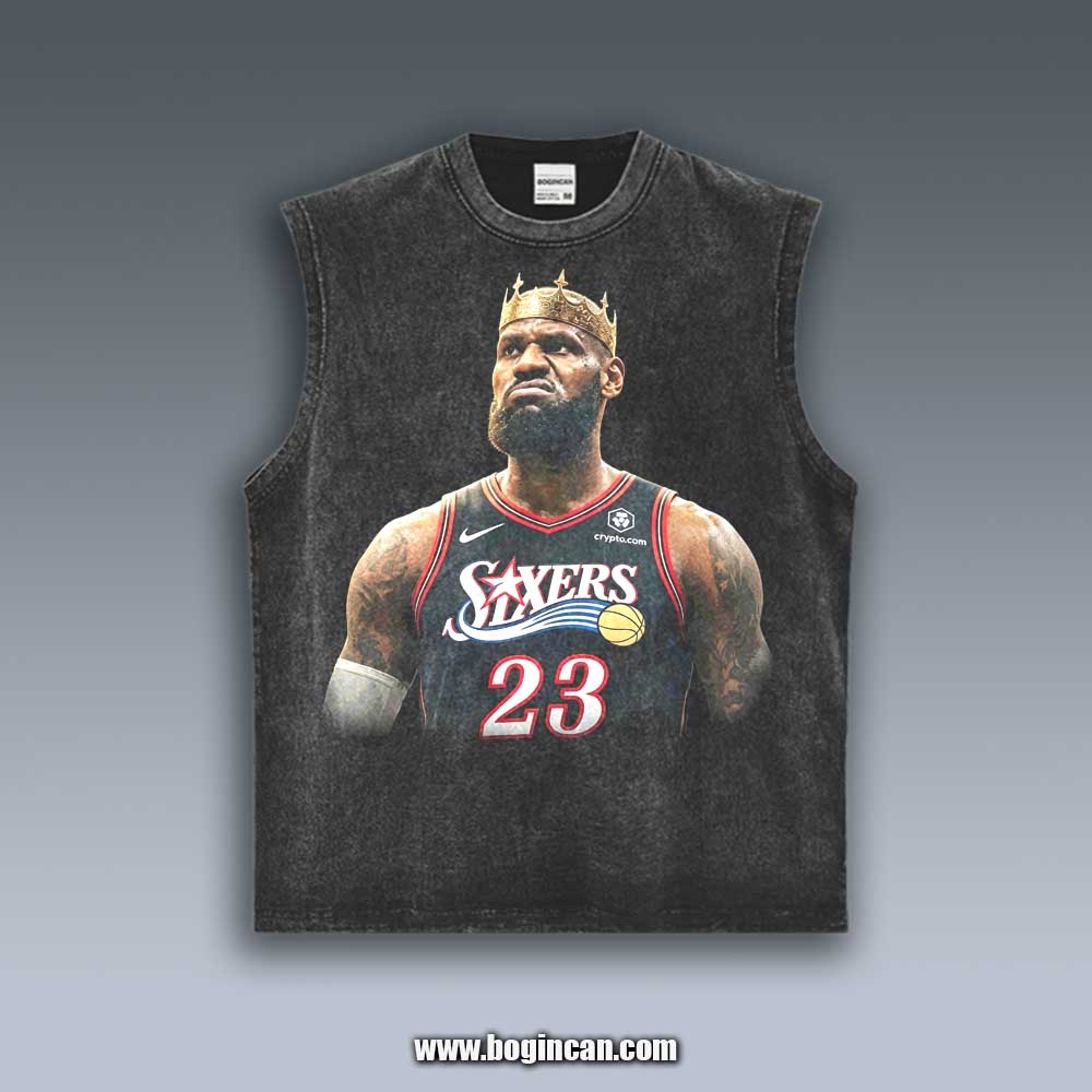 VINTAGE TANK TOP | SIXERS KING JAMES 8.29