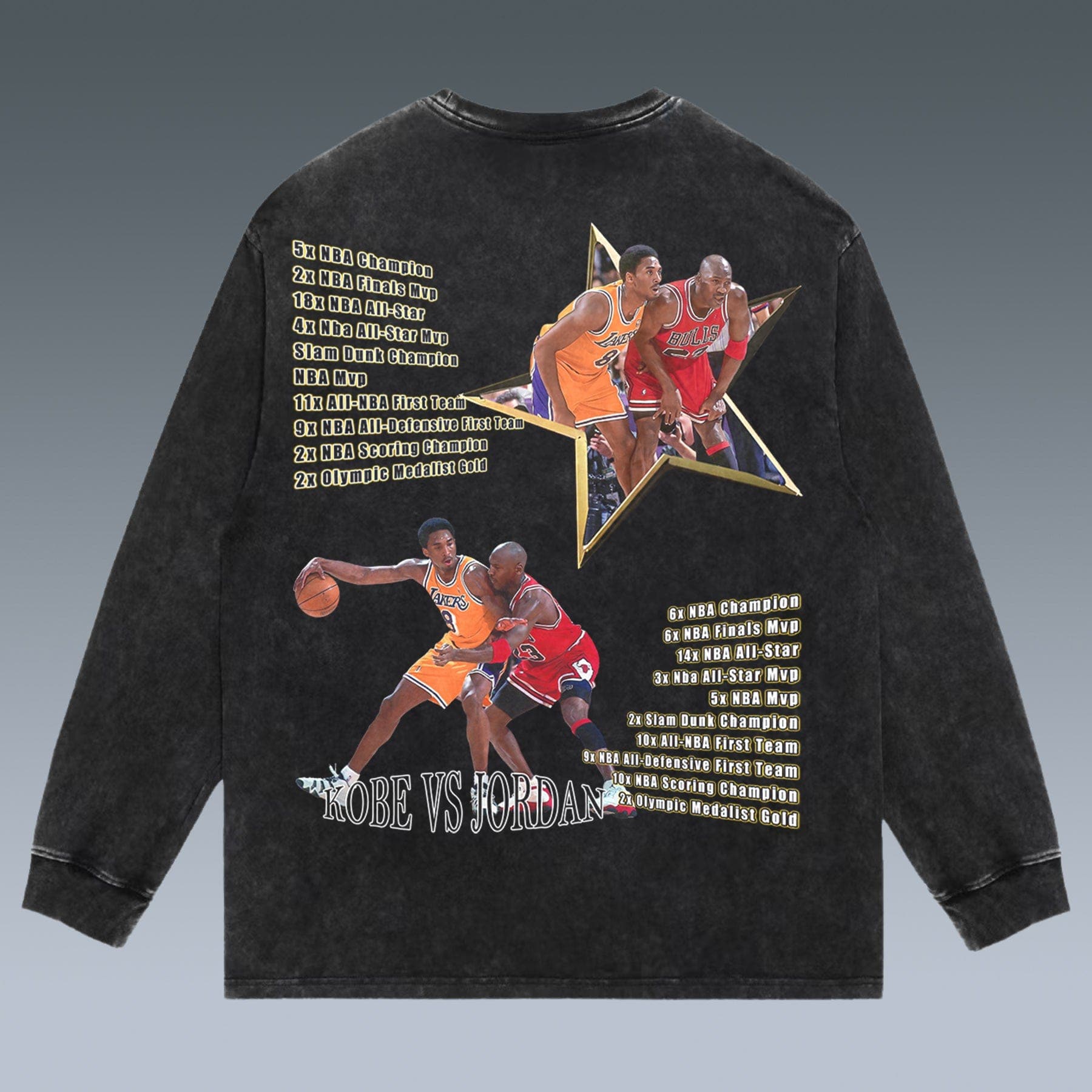 VINTAGE LONG SLEEVE TEE | KOBE VS JORDAN-8VS23