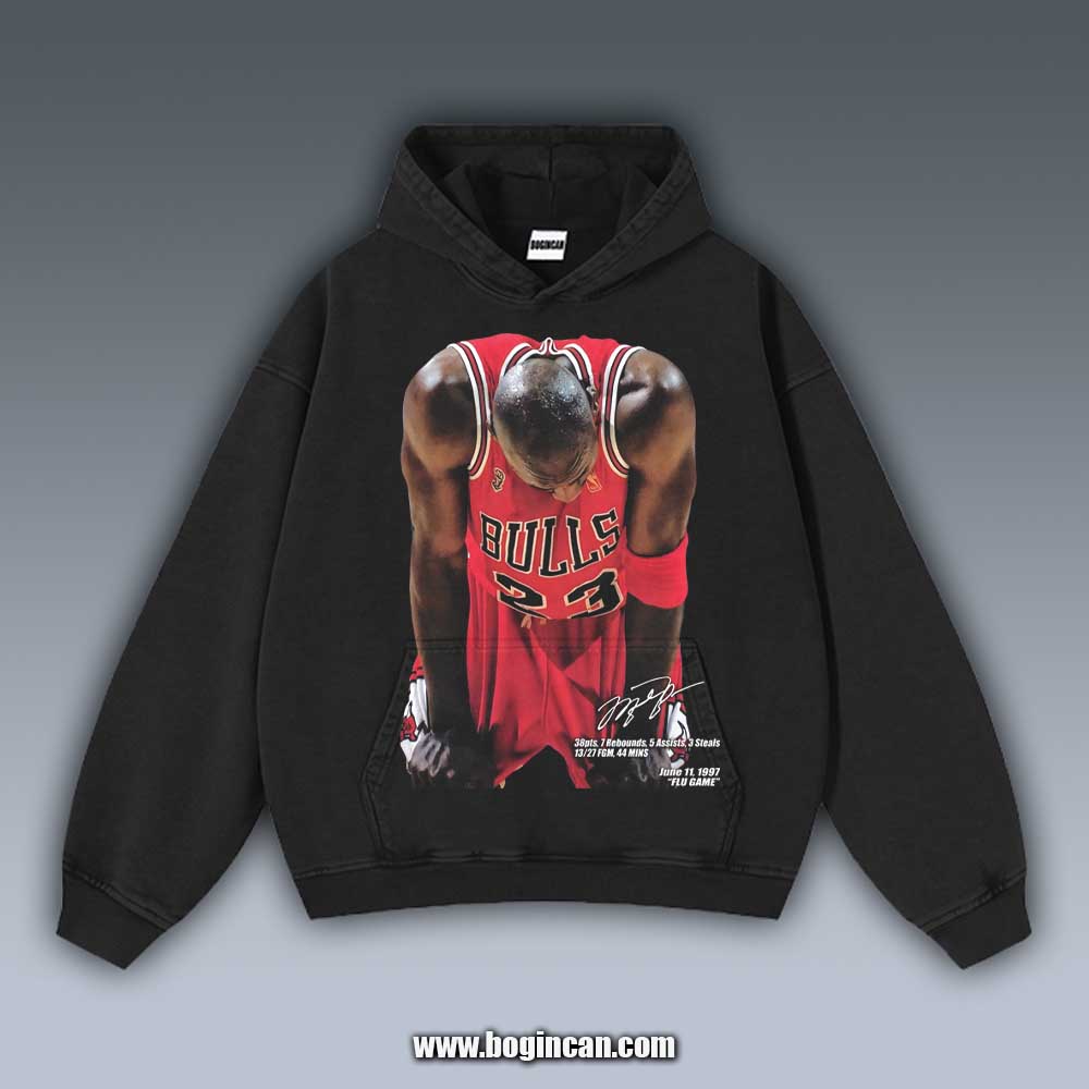VINTAGE HOODIES | 1997 NBA FINALS G5 MICHAEL JORDAN FLU GAME V1
