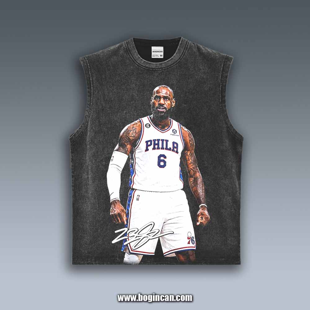 VINTAGE TANK TOP | LEBRON JAMES 76ERS 7.27.1