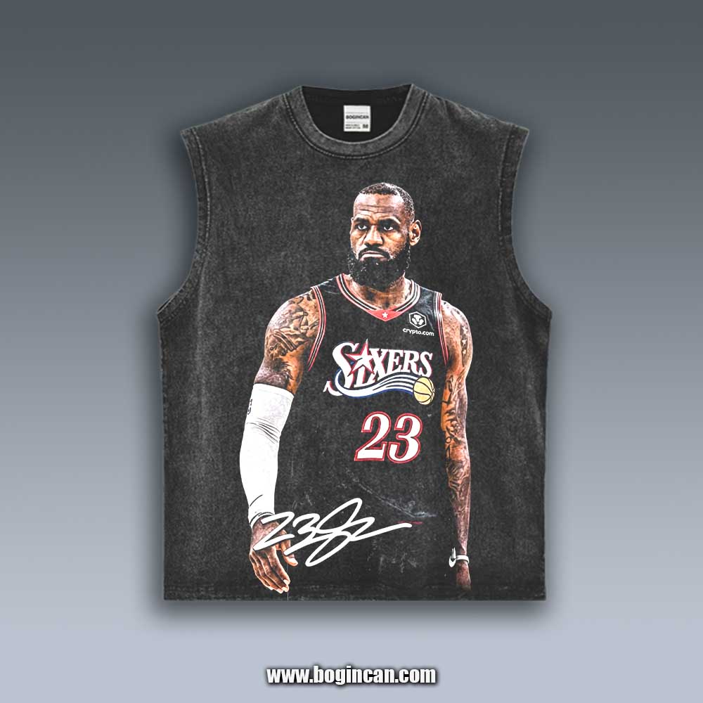 VINTAGE TANK TOP | LEBRON JAMES 76ERS 7.27