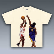 VINTAGE TEE | KOBE VS JORDAN FADEAWAY 4.23