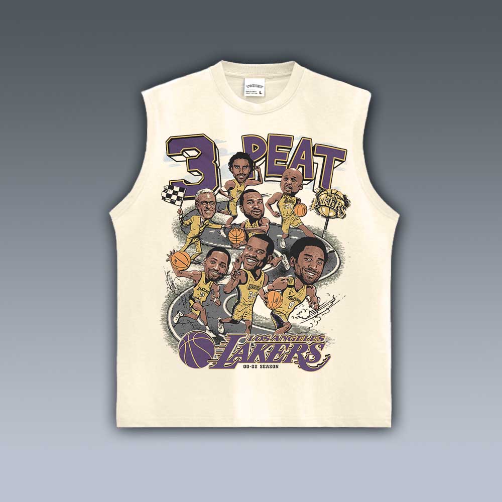 VINTAGE TANK TOP | LAKERS 3 PEAT 3.20