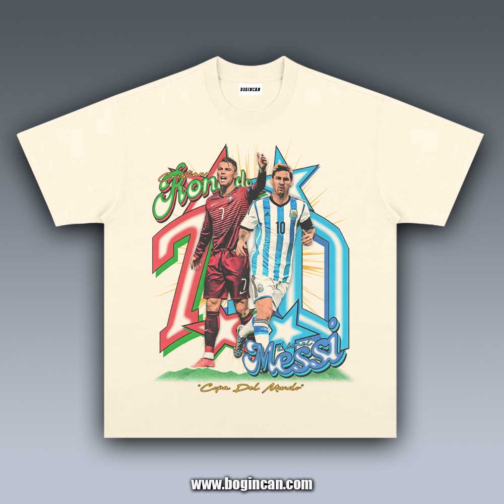 VINTAGE TEE | RONALDO AND MESSI V6.25