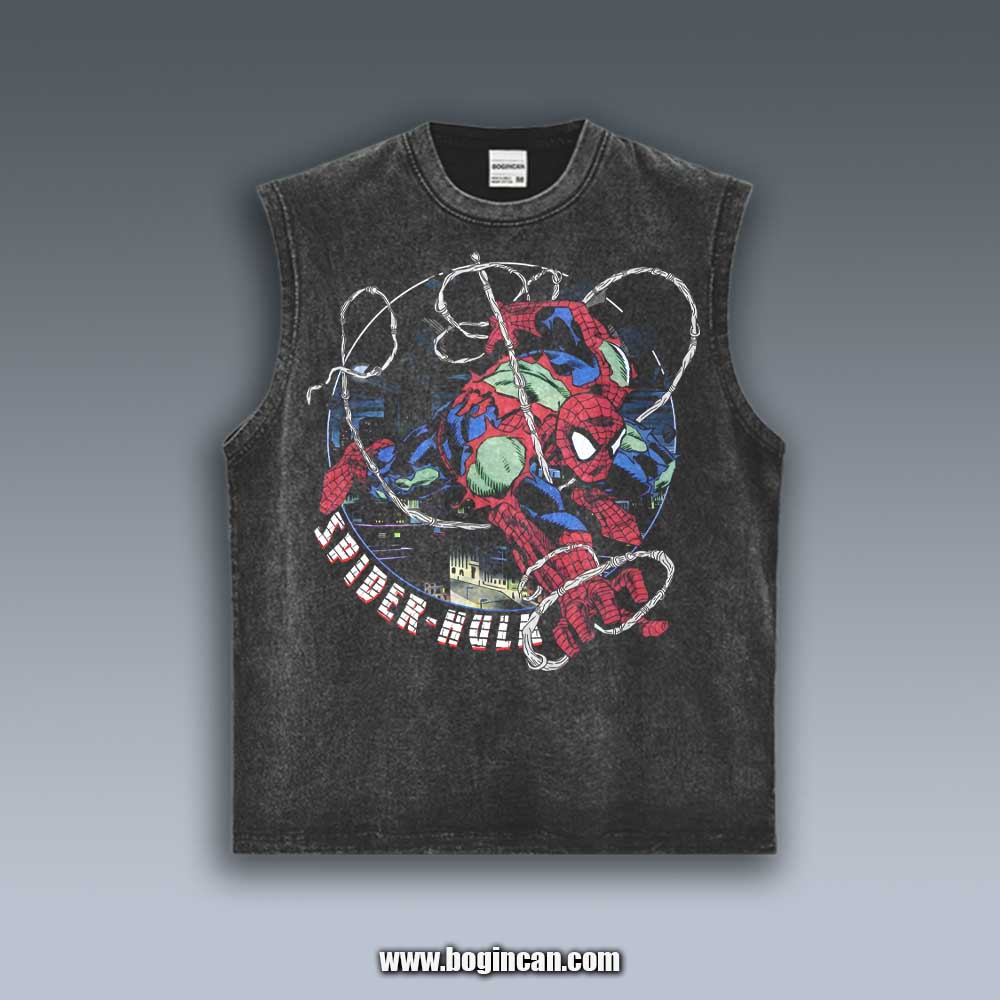 VINTAGE TANK TOP | SPIDERMAN WEBBED SPIDER HULKK 7.4