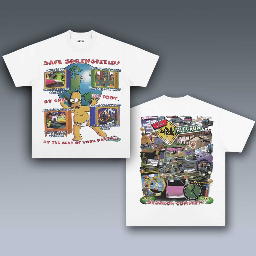 VINTAGE TEE | THE SIMPSONS HIT & RUN 3.20