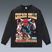 VINTAGE LONG SLEEVE TEE | MICHAEL JORDAN& CHICAGO BULLS