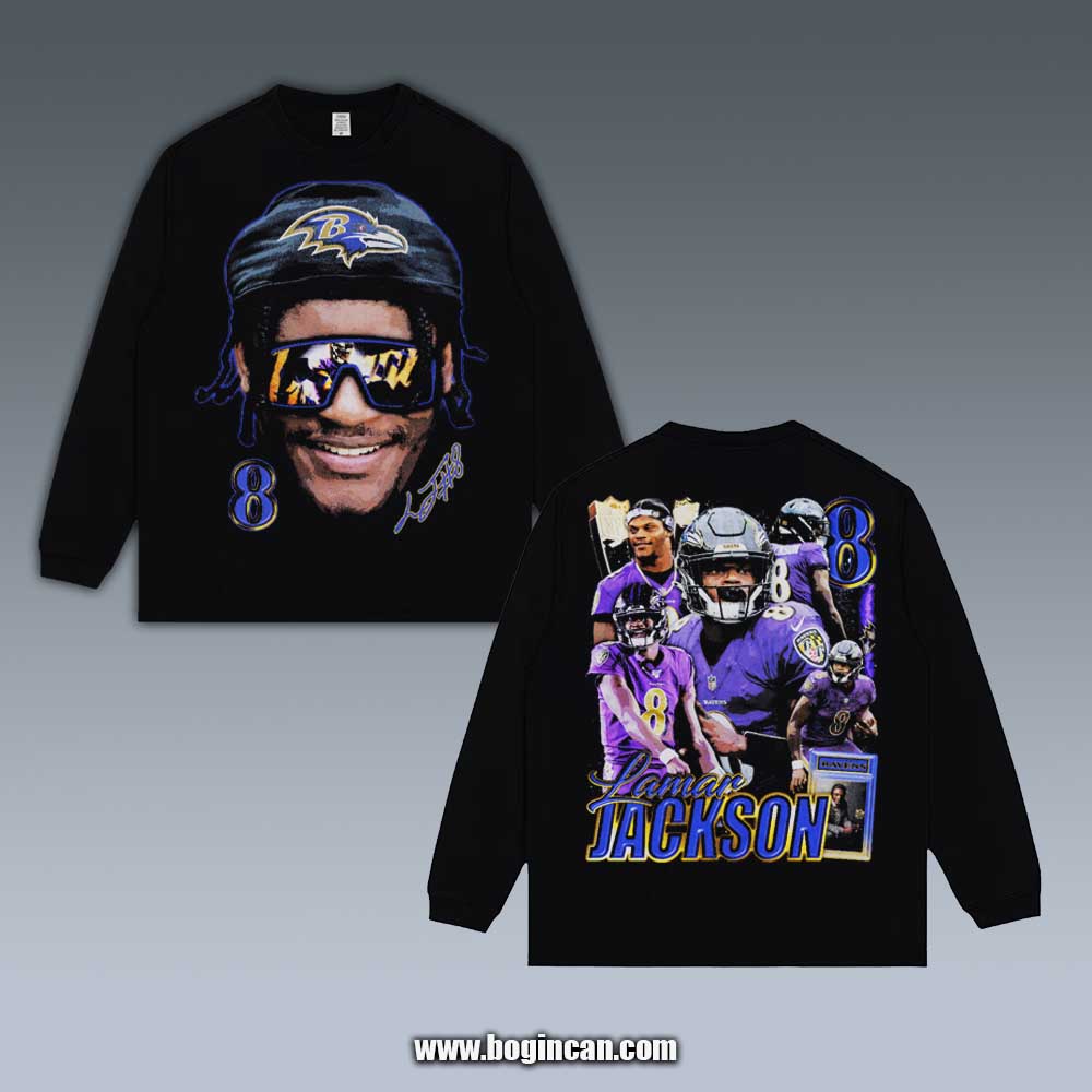 VINTAGE LONG SLEEVE TEE | LAMAR JACKSON 12.4