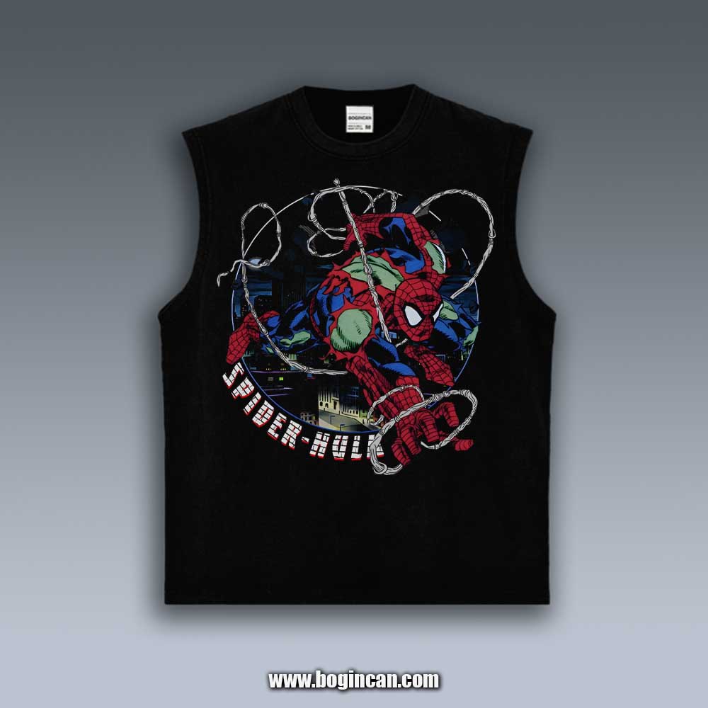 VINTAGE TANK TOP | SPIDERMAN WEBBED SPIDER HULKK 7.4