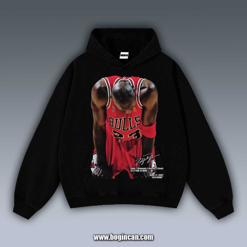 VINTAGE HOODIES | 1997 NBA FINALS G5 MICHAEL JORDAN FLU GAME V1