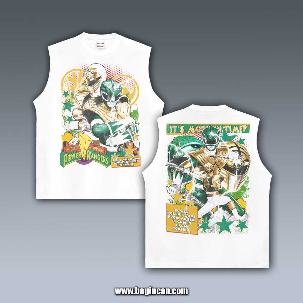 VINTAGE TANK TOP | WHITE GREEN RANGER 5.27