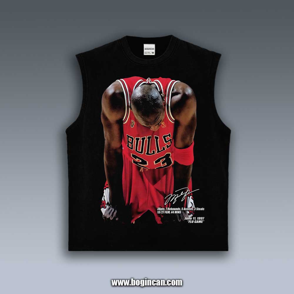 VINTAGE TANK TOP | 1997 NBA FINALS G5 MICHAEL JORDAN FLU GAME V1