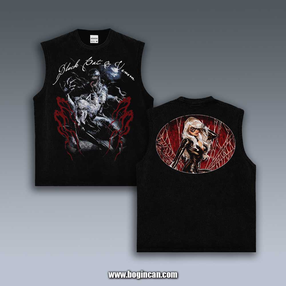VINTAGE TANK TOP | BLACK CAT & VENOM 3.25