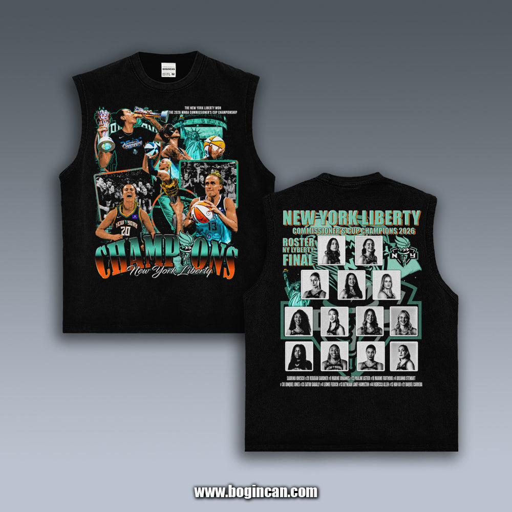 VINTAGE TANK TOP | NEW YORK LIBERTY 2026 WNBA COMMISSIONER'S CUP 7.8