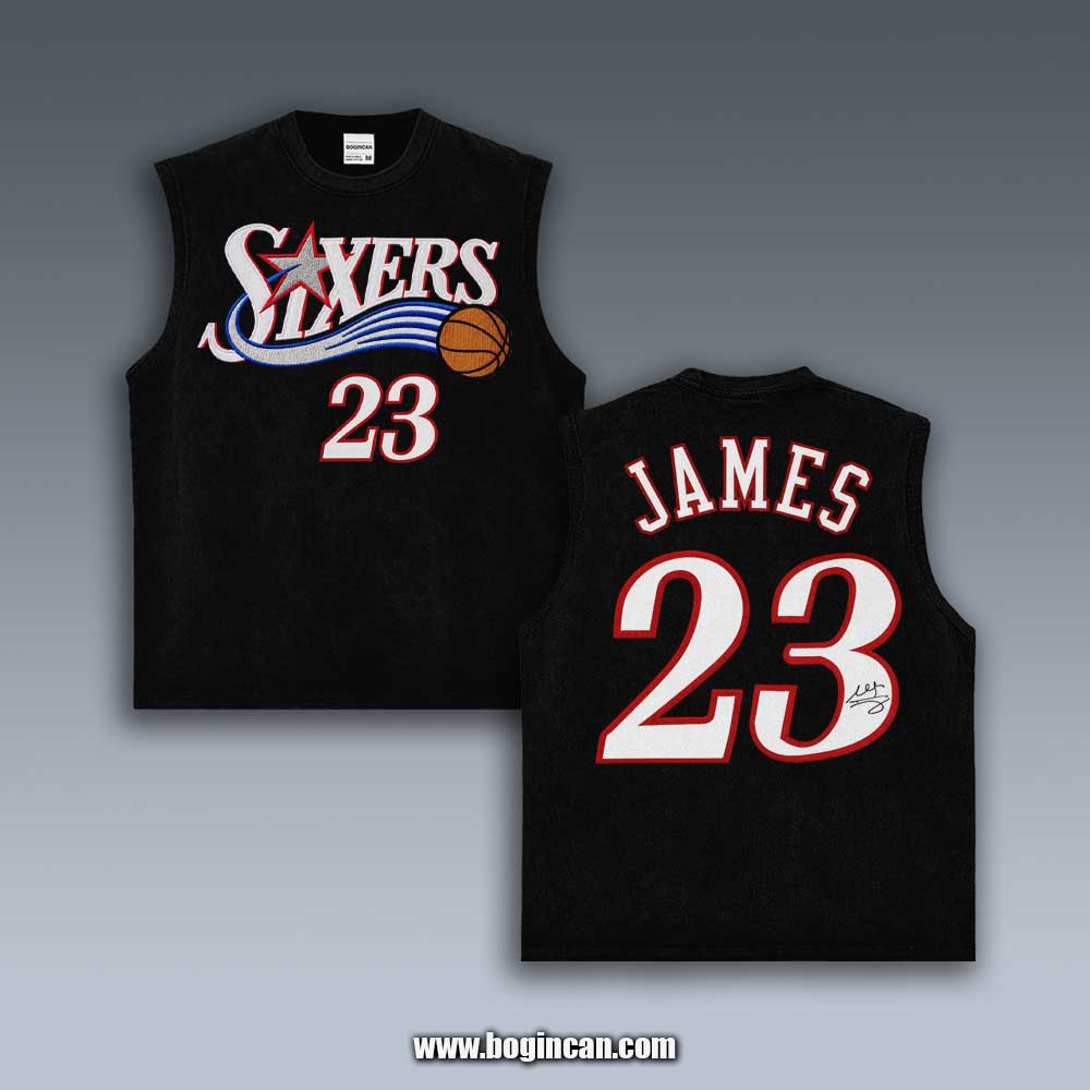 VINTAGE TANK TOP | LEBRON JAMES 76ERS 7.27.3