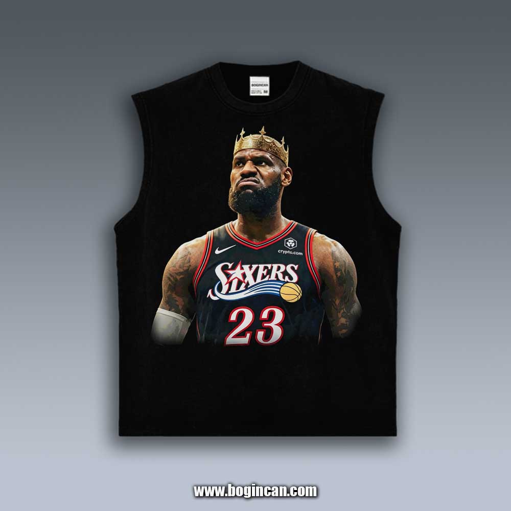 VINTAGE TANK TOP | SIXERS KING JAMES 8.29