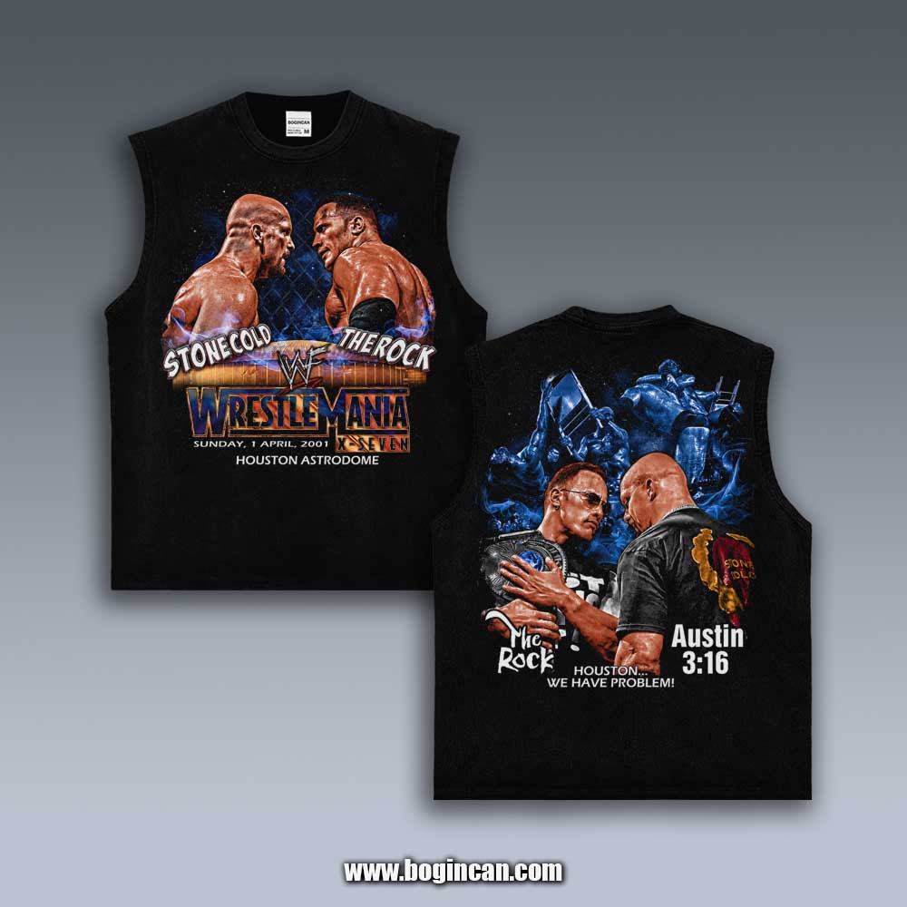 VINTAGE TANK TOP | THE ROCK X STONE COLD 5.27